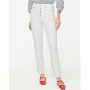 J. Crew Factory High-Rise Stovepipe Jeans White Size 25 NWT CG453